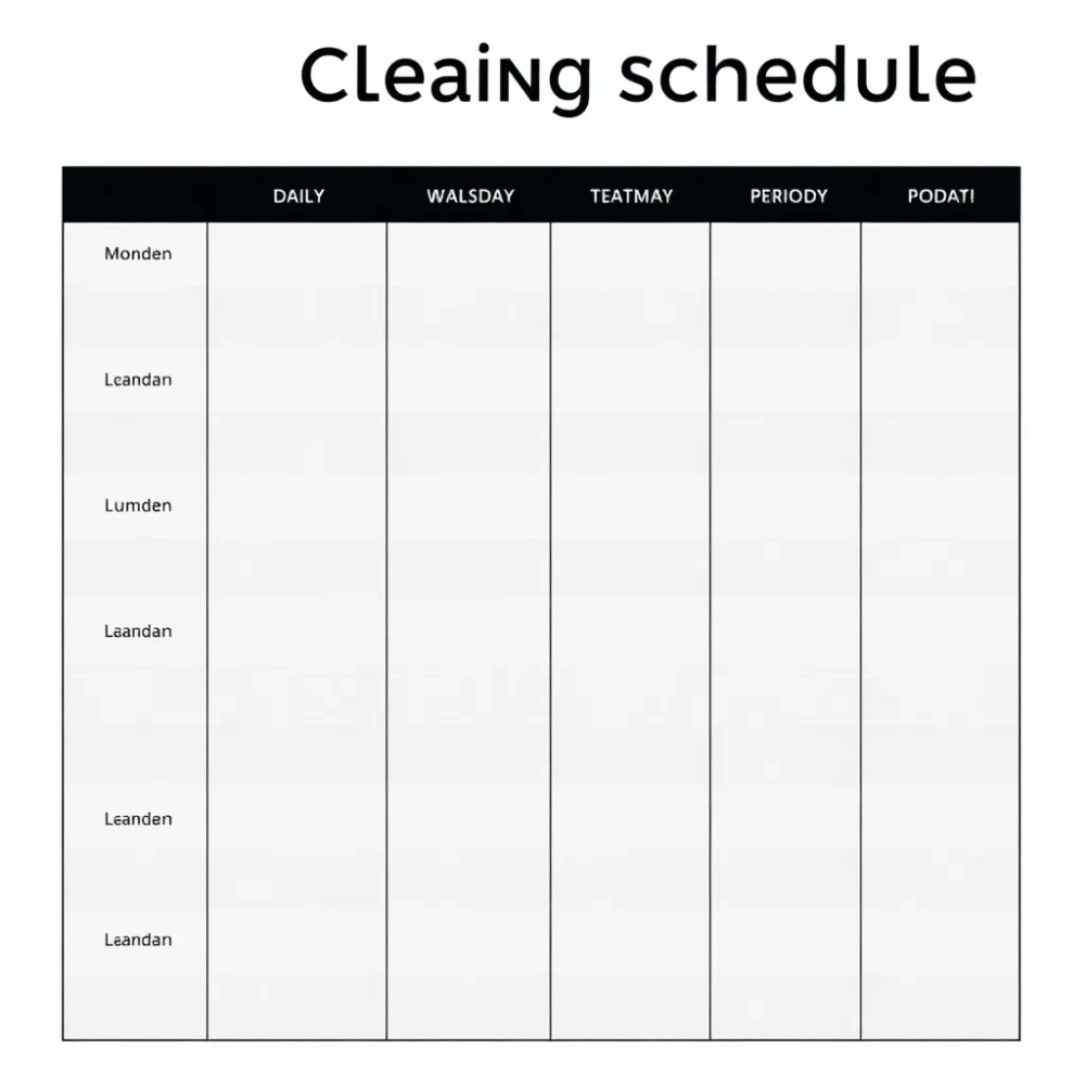 Grafik sprzątania wzór