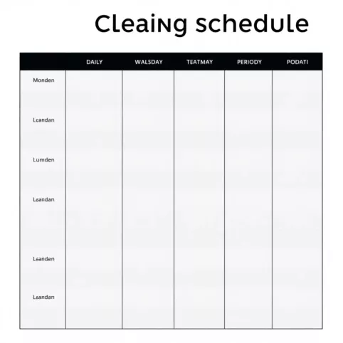 Grafik sprzątania wzór