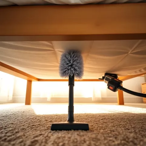 jak sprzątać pod niskim łóżkiem