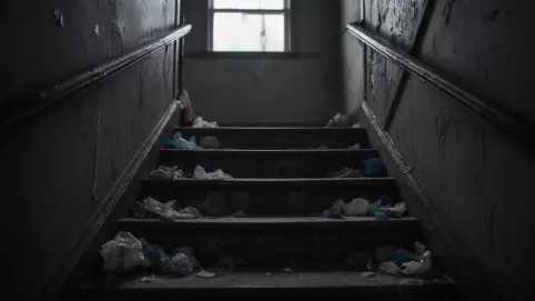 Sąsiad nie sprząta klatki schodowej