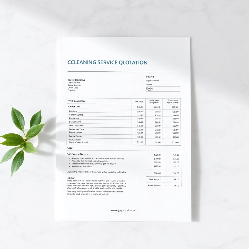 Wycena Usługi Sprzątania Wzór